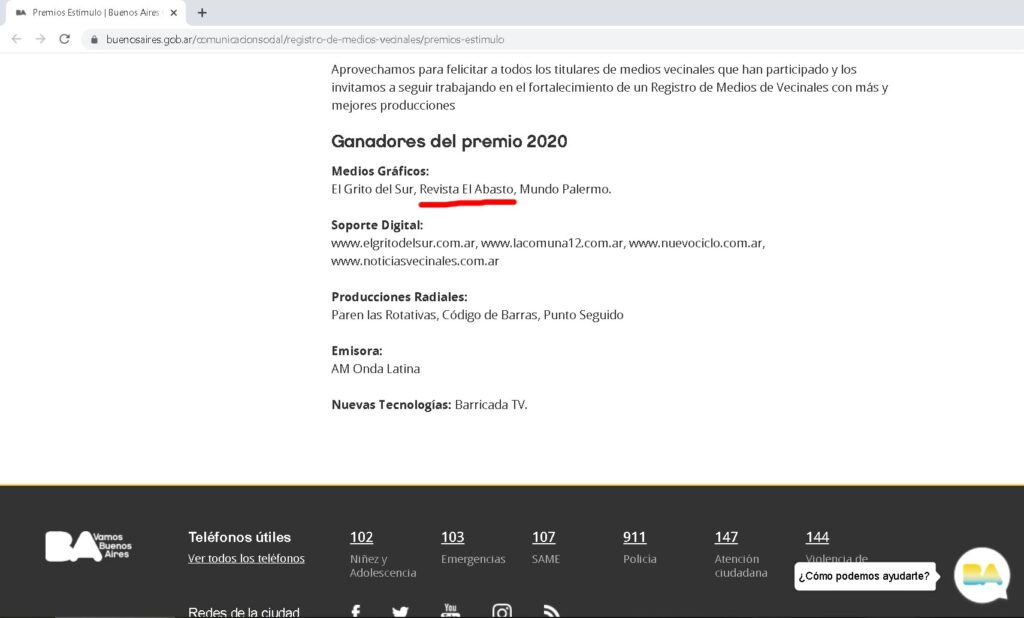 Ganamos el premio “Estímulo a la calidad en la Producción Editorial” 2020