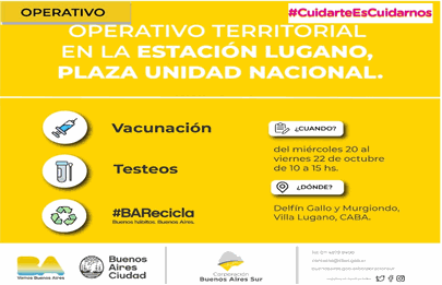 Operativo de la Corporación Bs As Sur en Villa Lugano