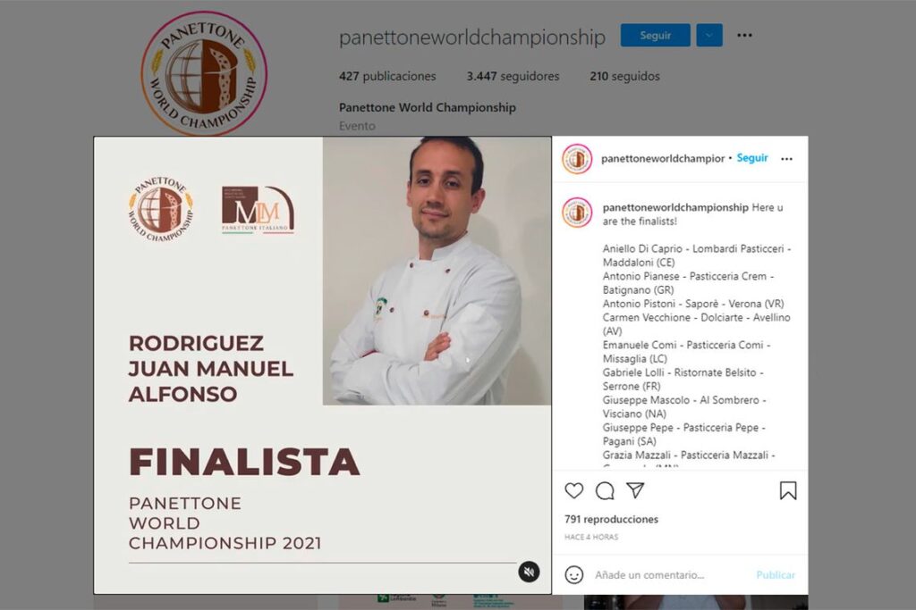 ¡A la final! El pastelero de Artiaga avanzó a la última instancia del Panettone World Championship
