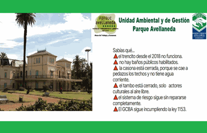 Jornada de visibilización y reclamo en Parque Avellaneda