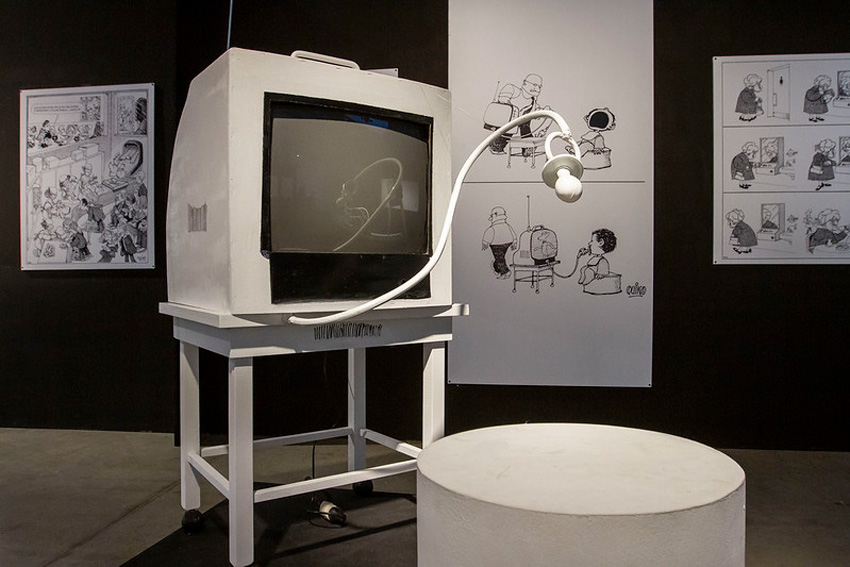 Se inauguró en Tecnópolis la muestra “Las máquinas de Quino”