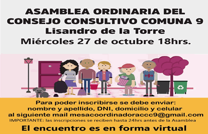 Reunión del mes de octubre del Consejo Consultivo Comunal