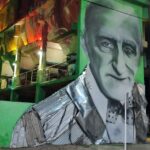 La Boca: el artista Alfredo Segatori pintó un mural gigante en homenaje a Quinquela Martín