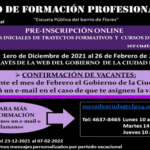 Inscripción para cursos y trayectos formativos en el CFP 24 de Flores