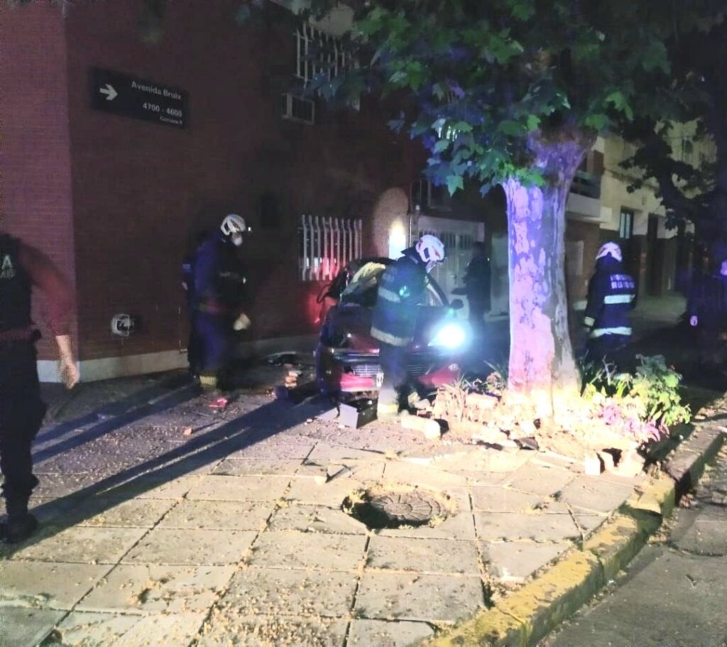 Parque Avellaneda: un conductor chocó contra un árbol y murió