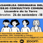 Convocatoria e inscripción para el Consejo Consultivo de noviembre