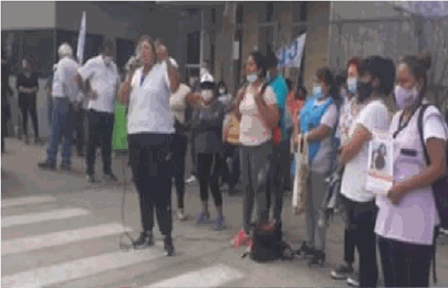 Protesta por la apertura definitiva del Grierson como hospital