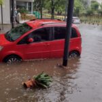 Con el agua hasta las rodillas: vecinos sufrieron anegamientos en Plaza y Quesada ante las fuertes lluvias