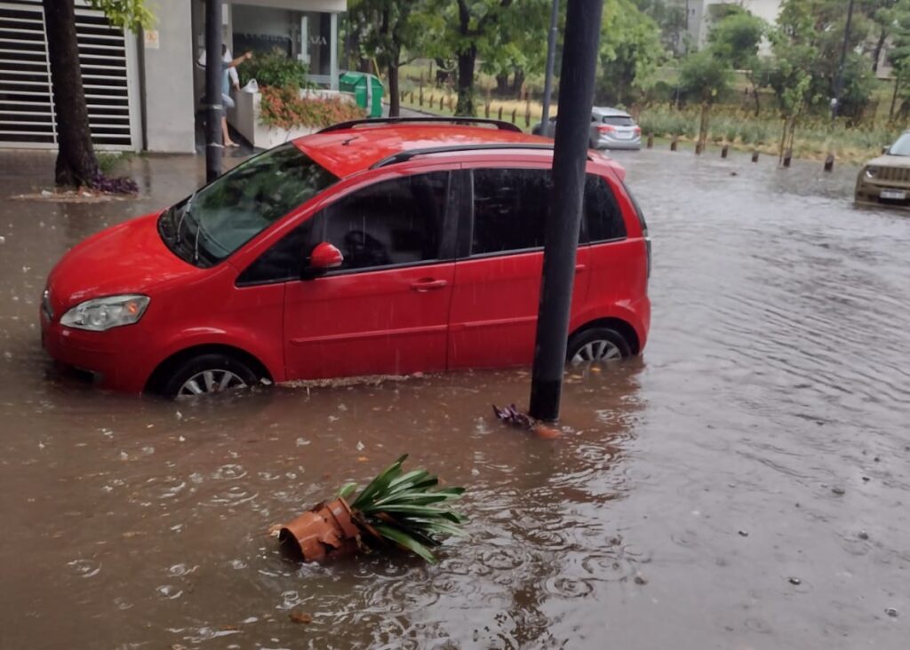 Con el agua hasta las rodillas: vecinos sufrieron anegamientos en Plaza y Quesada ante las fuertes lluvias