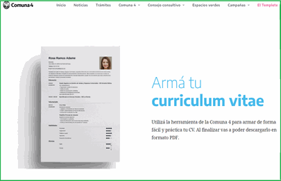 Comuna 4: “Armá tu Curriculum en nuestra web”