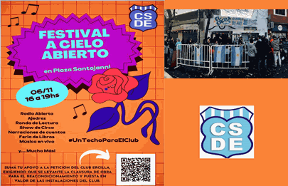 Festival a cielo abierto en Liniers por la apertura del Club Ercilla