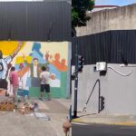Taparon el mural en homenaje a Maradona en Chacarita
