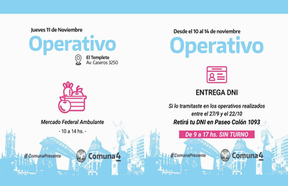 Nuevo operativo de organismos en la Comuna 4