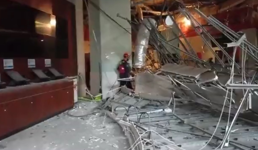 Se cayó el cielo raso en el hall del Cinemark Palermo: no hubo víctimas y suspendieron funciones