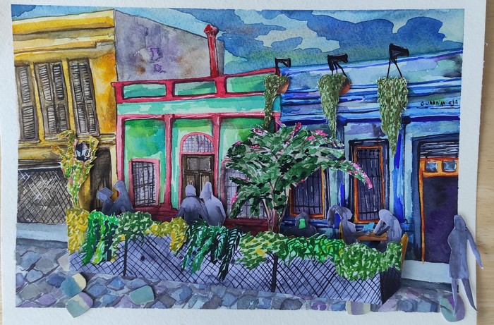 “Me inspiré en lo colorido que es todo lo que rodea el Abasto”