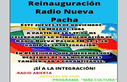 Reinauguración de Radio Nueva Pacha en barrio Cildañez