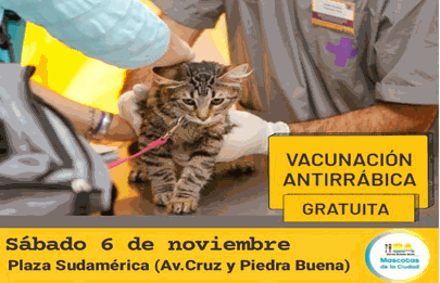 Vacunación antirrábica en La Plaza Sudamérica