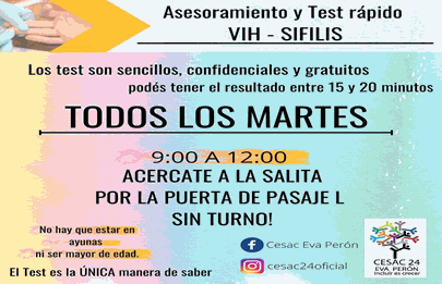 Testeo de VIH y sífilis en Villa Soldati