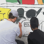 Se realizó el mural homenaje a la lucha de un barrio