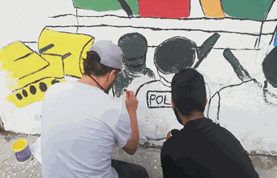 Se realizó el mural homenaje a la lucha de un barrio