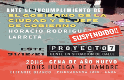Se suspenden las actividades protesta frente al ministerio de Desarrollo Humano