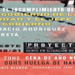 Protesta frente al Elefante Blanco