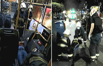 Chocaron un colectivo y una camioneta en el barrio de Barracas