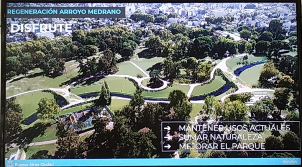 Imágenes oficiales: así planifica el GCBA la obra de “regeneración” del Arroyo Medrano en Parque Saavedra