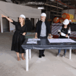 Larreta vista obras en una nueva escuela en Nueva Pompeya