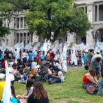 Se hizo el acampe por Milagro Sala frente a la Corte pese a momentos de tensión con la Policía de la Ciudad