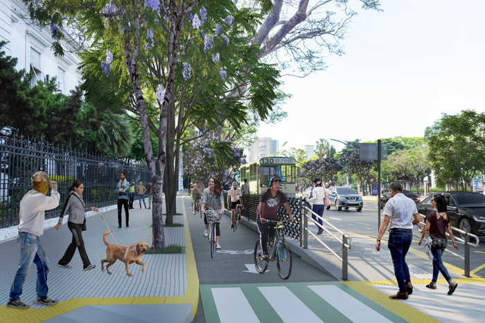 La avenida Del Libertador será “la primera calle compartida” con peatones, ciclistas, pasajeros y conductores