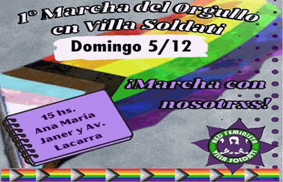 Primera marcha del Orgullo en Villa Soldati