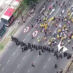 La Policía de la Ciudad desalojó una protesta del MIJD en la 9 de Julio y Raúl Castells  se descompensó