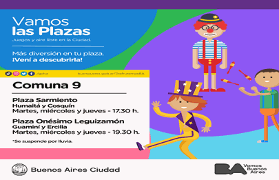 La nueva edición de “Vamos las Plazas” sigue febrero en la Comuna 9