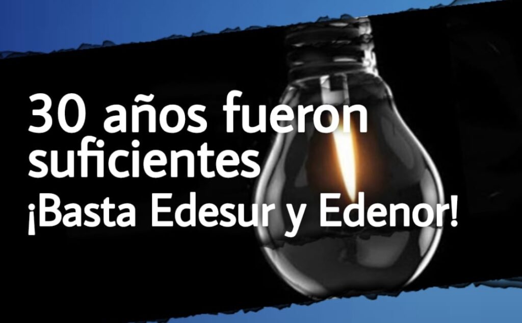 Jornada de protesta en reclamo por deficiencias en el servicio eléctrico