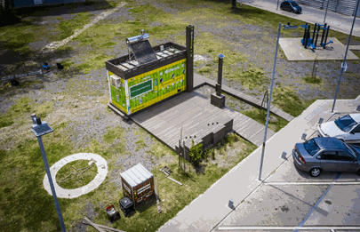 Punto Verde en el Barrio Olímpico de Soldati