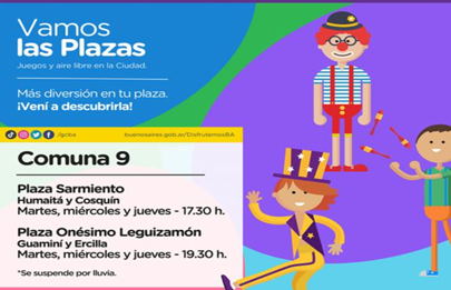 Vuelve “Vamos las plazas” a la Comuna 9