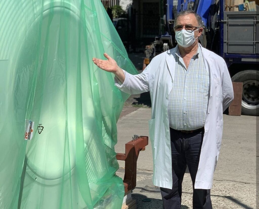 Histórico: El tomógrafo ya llegó al Zubizarreta y se inician los trabajos de instalación