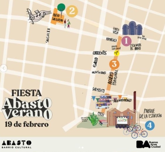 Fiesta Abasto Verano: actividades culturales al aire libre en tres escenarios y la calle Agüero
