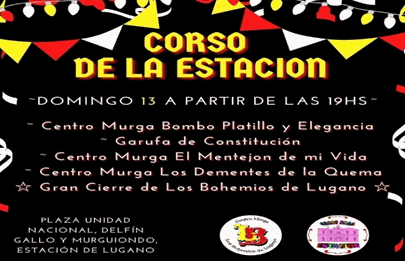 Otro finde de carnaval con el corso de la estación
