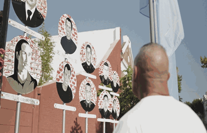 Vandalismo en el santuario de las víctimas de Iron Mountain