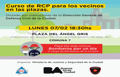 Cursos de RCP en plaza de Flores