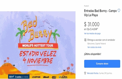 Las entradas para ver a Bad Bunny en Vélez volaron en horas