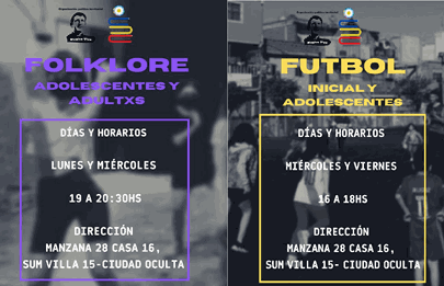 Inscripción a actividades en el SUM de Villa 15