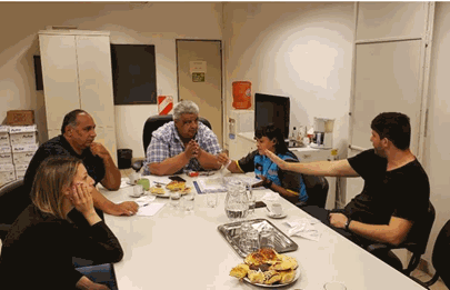 Reunión por seguridad en la Junta Comunal 8
