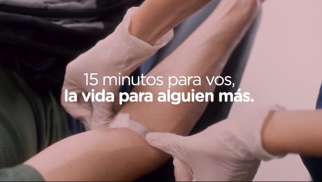 Jornada de donación de sangre en la Estación Saludable de Parque Saavedra