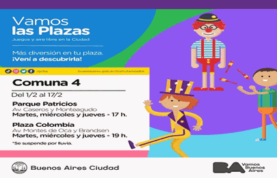 Sigue durante Febrero “Vamos las Plazas” en la Comuna 4