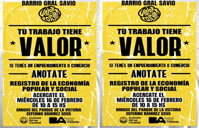 Jornada “tu trabajo tiene valor” en el barrio Gral Savio