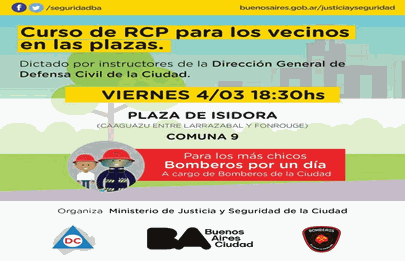 Capacitación sobre Reanimación Cardiopulmonar en la Comuna 9