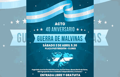 Homenaje en el 40° aniversario de la guerra de Malvinas